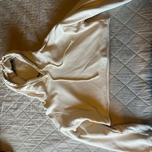 Light Yellow Cropped sweatshirt